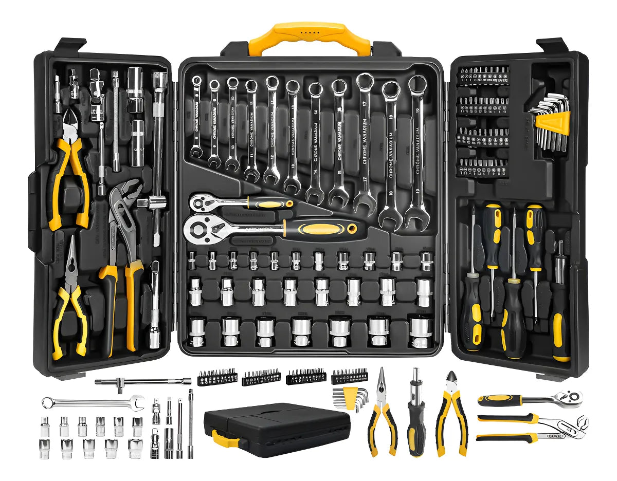 🔥Kit Jogo De Ferramenta Maleta 110 Peças Soquete Chave Preto - Premium🔥
