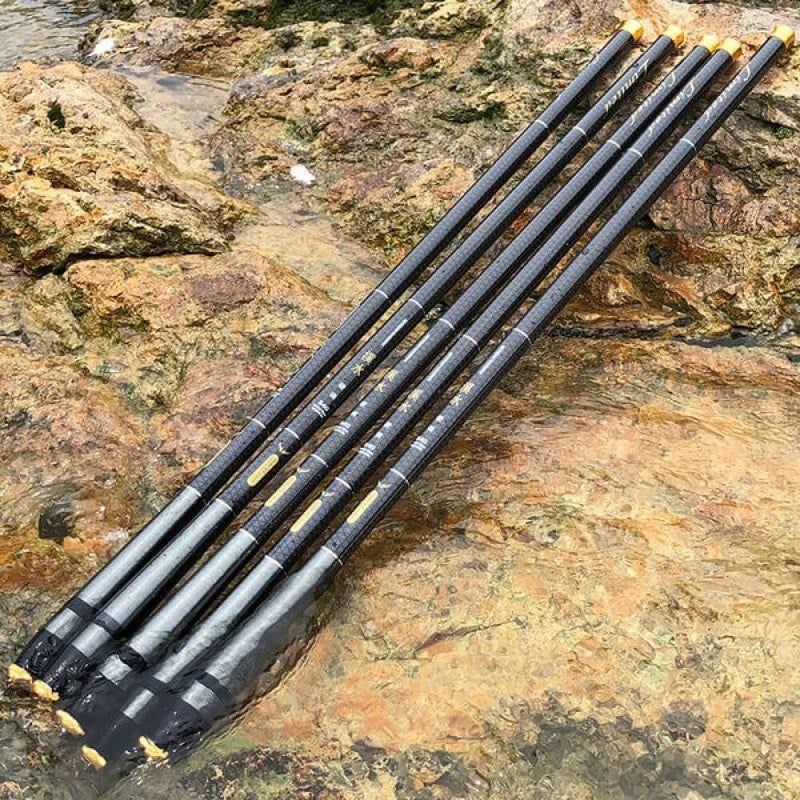 Vara de Pesca Fibra de Carbono Telescópica Ultra Leve - NÃO QUEBRA!